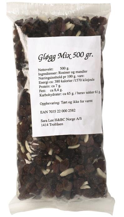 773957  659045 Gl&#248;ggmix TOMTE 500g 